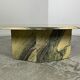 Table basse en marbre vert d'Estours années 70