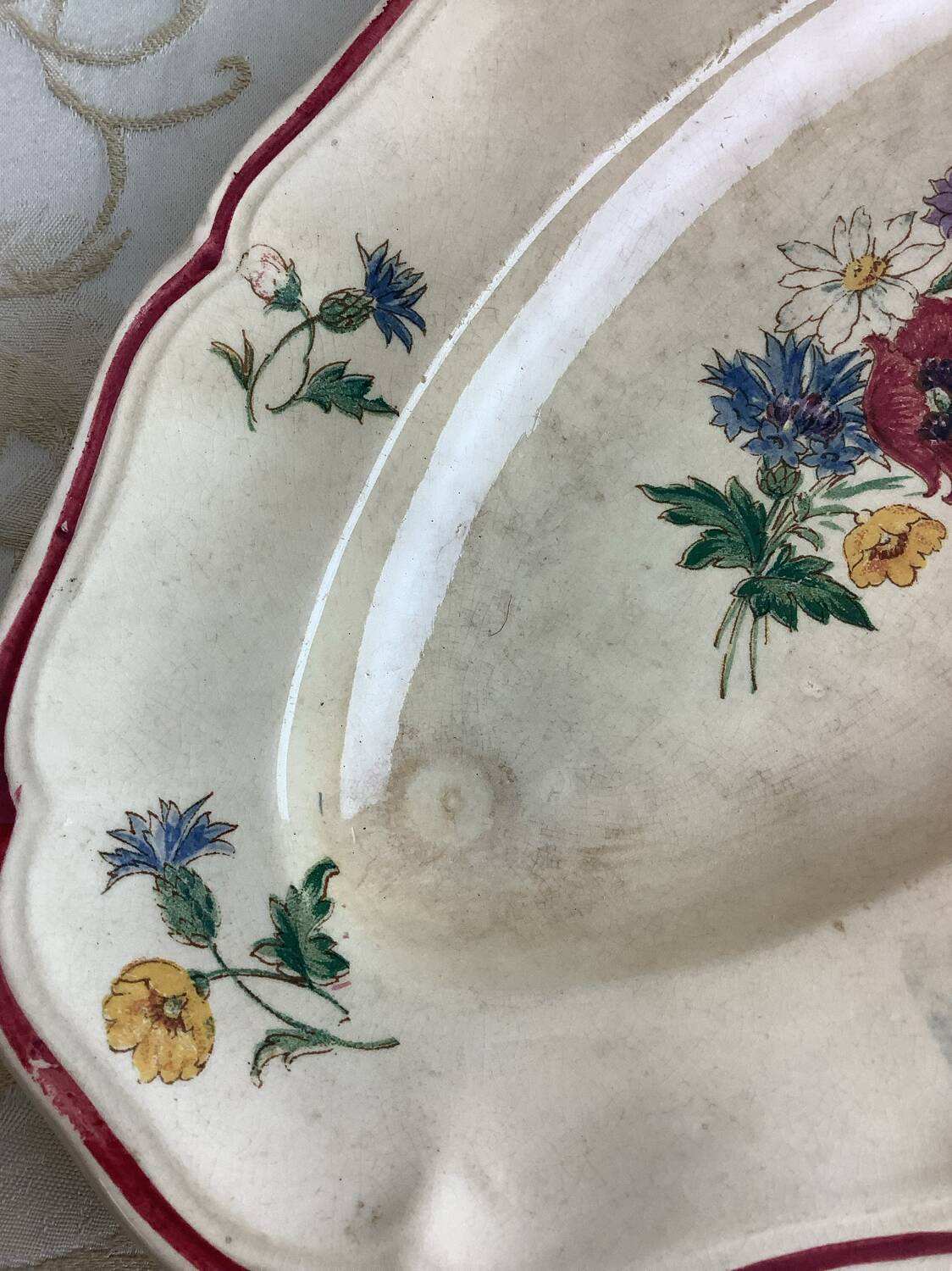 Old Sarreguemines platter