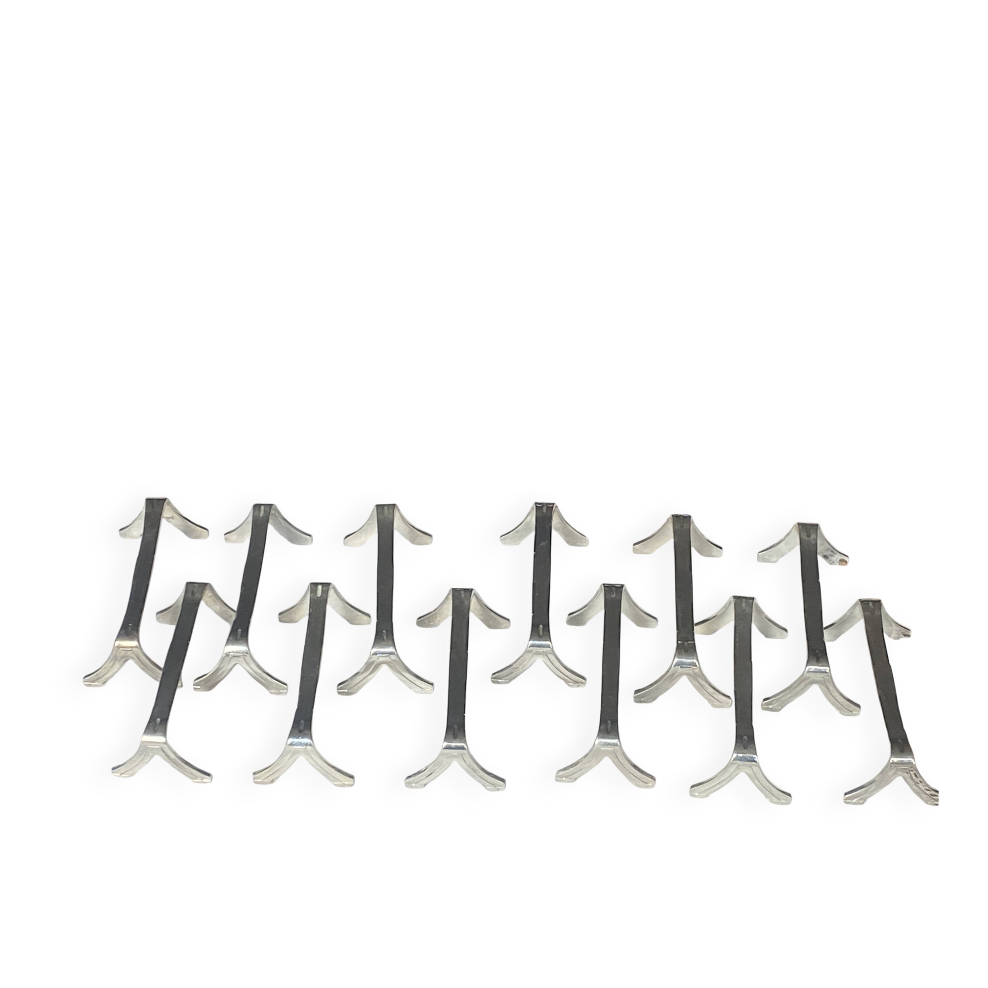 Ercuis - Set of 12 silver-plated knife rests in Art Deco style