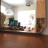 Venetian mirror art deco pink 77x101cm