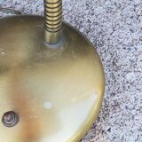 Designer desk lamp in gold metal 2 flexible arms from the 70s