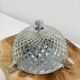 Pair of chrome-plated glass sconces