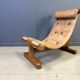 Vintage brutalist Brazilian easy chair, 1960s