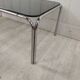 Vintage coffee table chrome and smoked glass