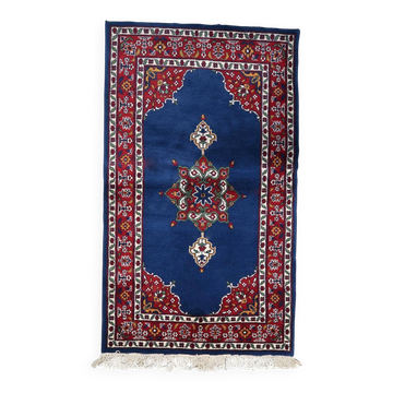 Vintage Persian Kerman rug handmade wool 94cm x 158cm - 1960s (1C1203)