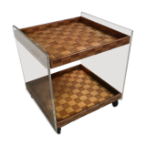 Table basse mobile vintage en plexiglas