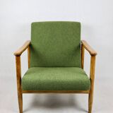 Light Green Boucle GFM-142 Armchair attributed to Edmund Homa, 1970s