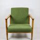 Light Green Boucle GFM-142 Armchair attributed to Edmund Homa, 1970s
