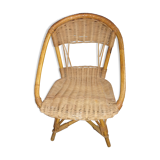 Wicker rattan child chair 1950