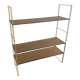 Vintage 1960 String wall shelf in gold wood - 60 x 50 cm