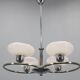 1950s Chrome and Glass Chandelier by Drukov, Czechoslovakia
