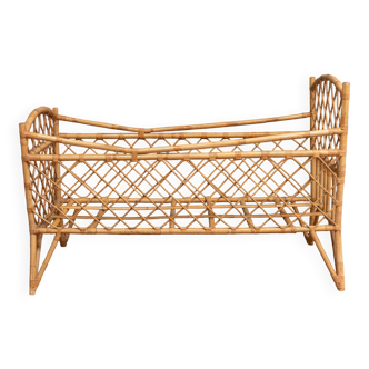 Rattan crib 1960 original patina