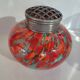 Old multi-colored glass flower vase