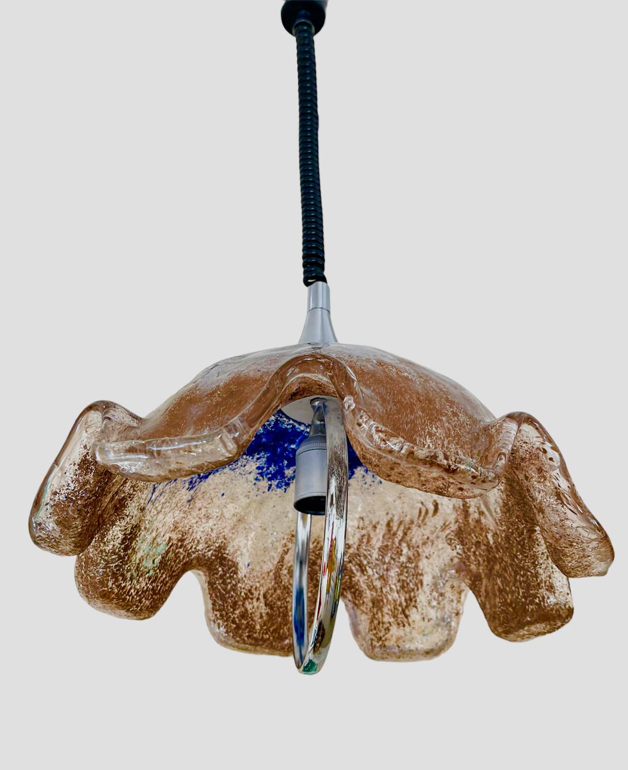 Mazzega Murano glass pendant light, Italy 1970