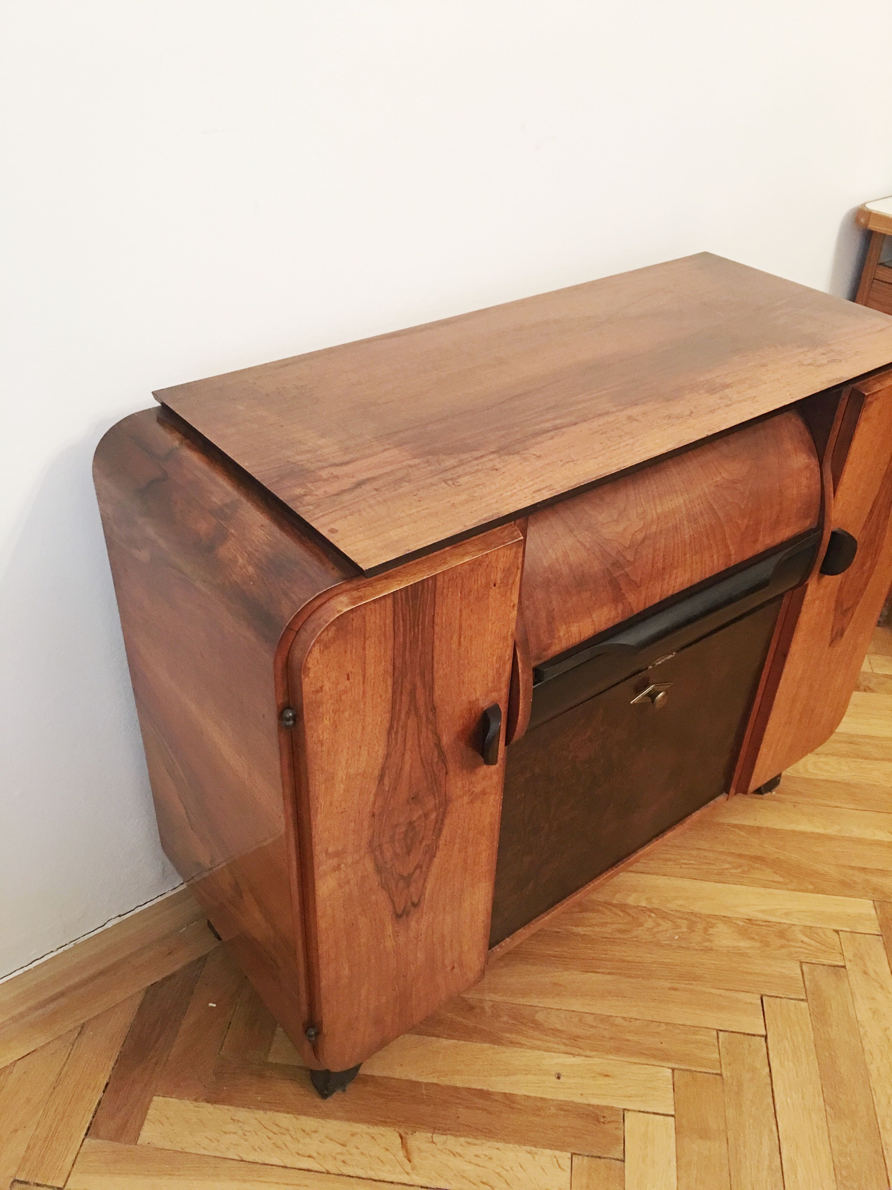 Record Player Cabinet by Jindrich Halabala for UP Zavody, 1930s
