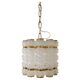 Cylindrical brass and crystal chandelier by Tyringe for Orrefors, Sweden.
