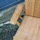 Vintage armchair lounge chair in rattan art deco with footrest and adjustable