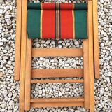 Folding chair of fisherman fabric bayadère