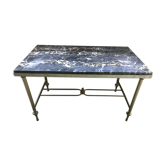 Table basse laiton et marbre