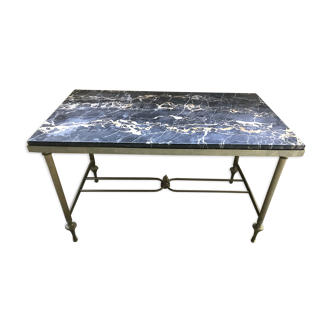 Brass and marble coffee table