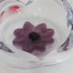 Daum Coppelia series bowl / pocket emptier, crystal and pink glass paste
