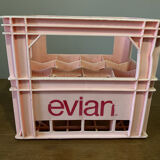 Vintage evian bottle rack