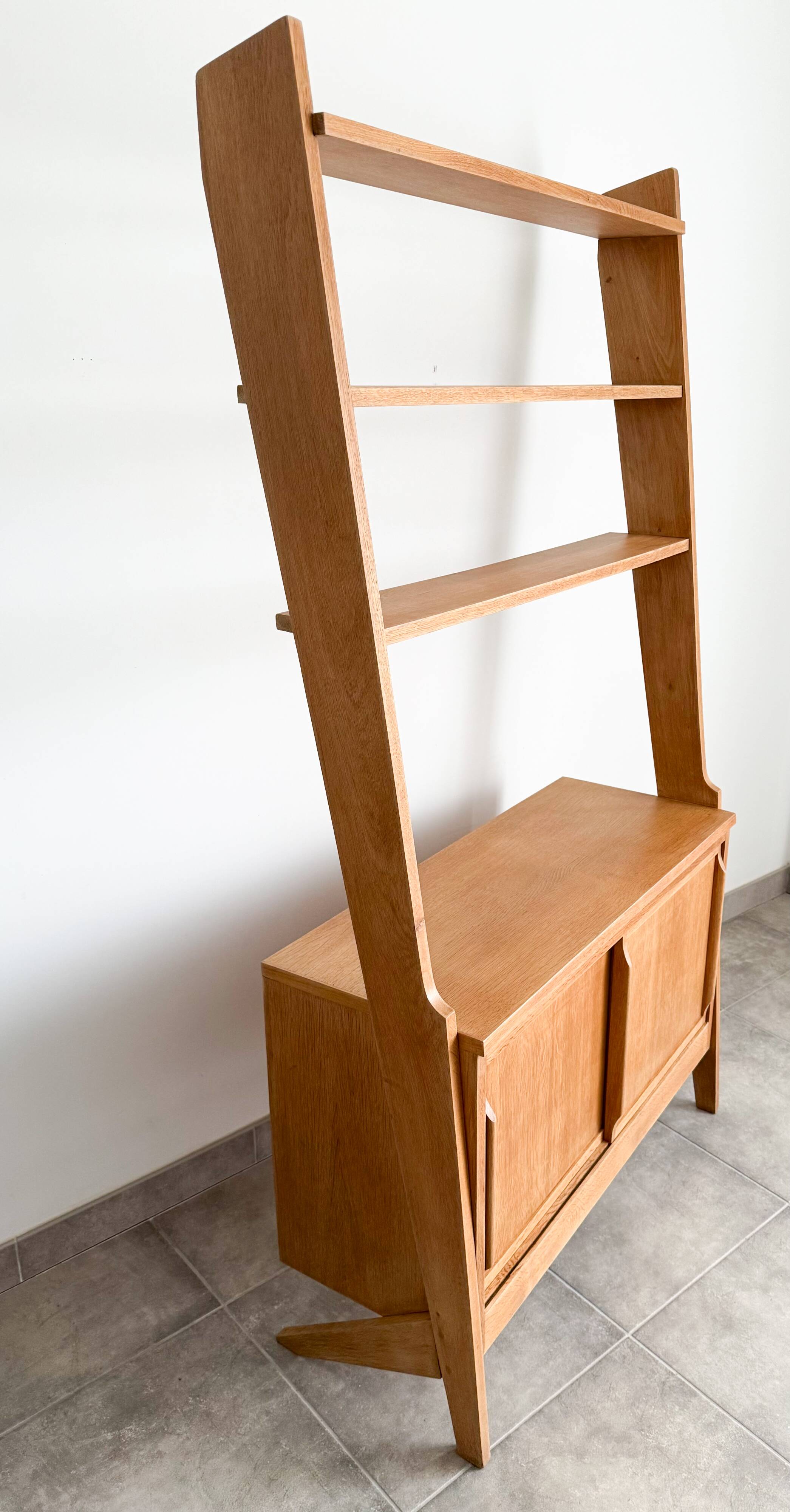 Bibliothèque de style scandinave, pieds compas, 1950/60'