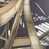Original lithograph by Alain Le Foll, Eiffel Tower, 1978