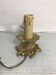 Former hand candleholder in golden bronze electrified vintage lamp