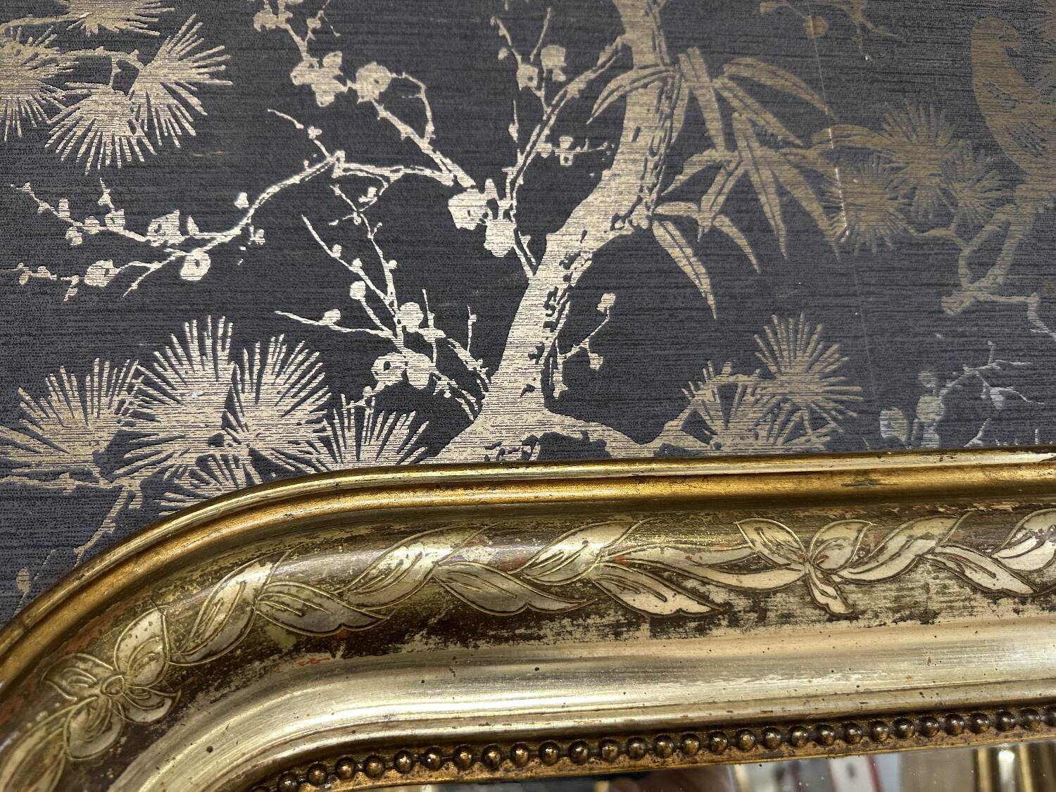 Louis Philippe silver mirror 133 x 98