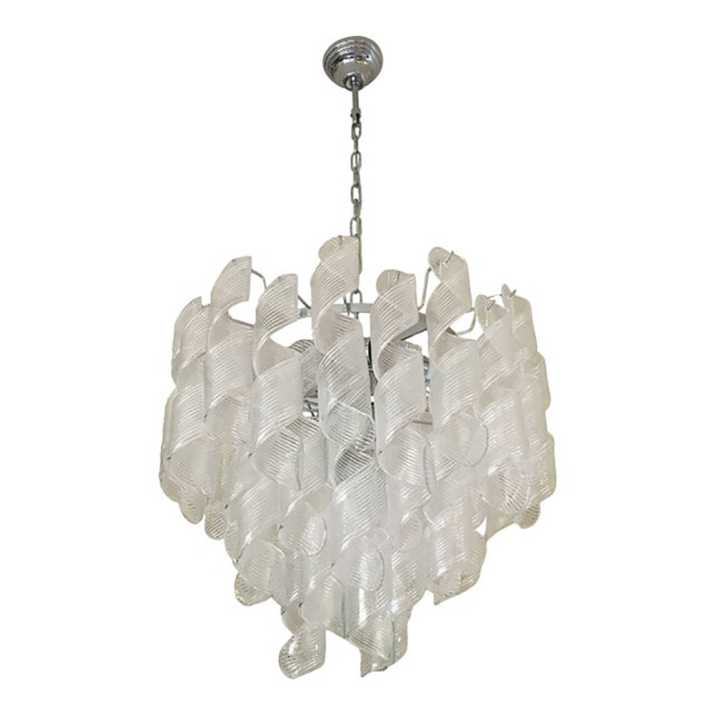 Murano Glass Sputnik Chandelier With Swirling Italian Glass