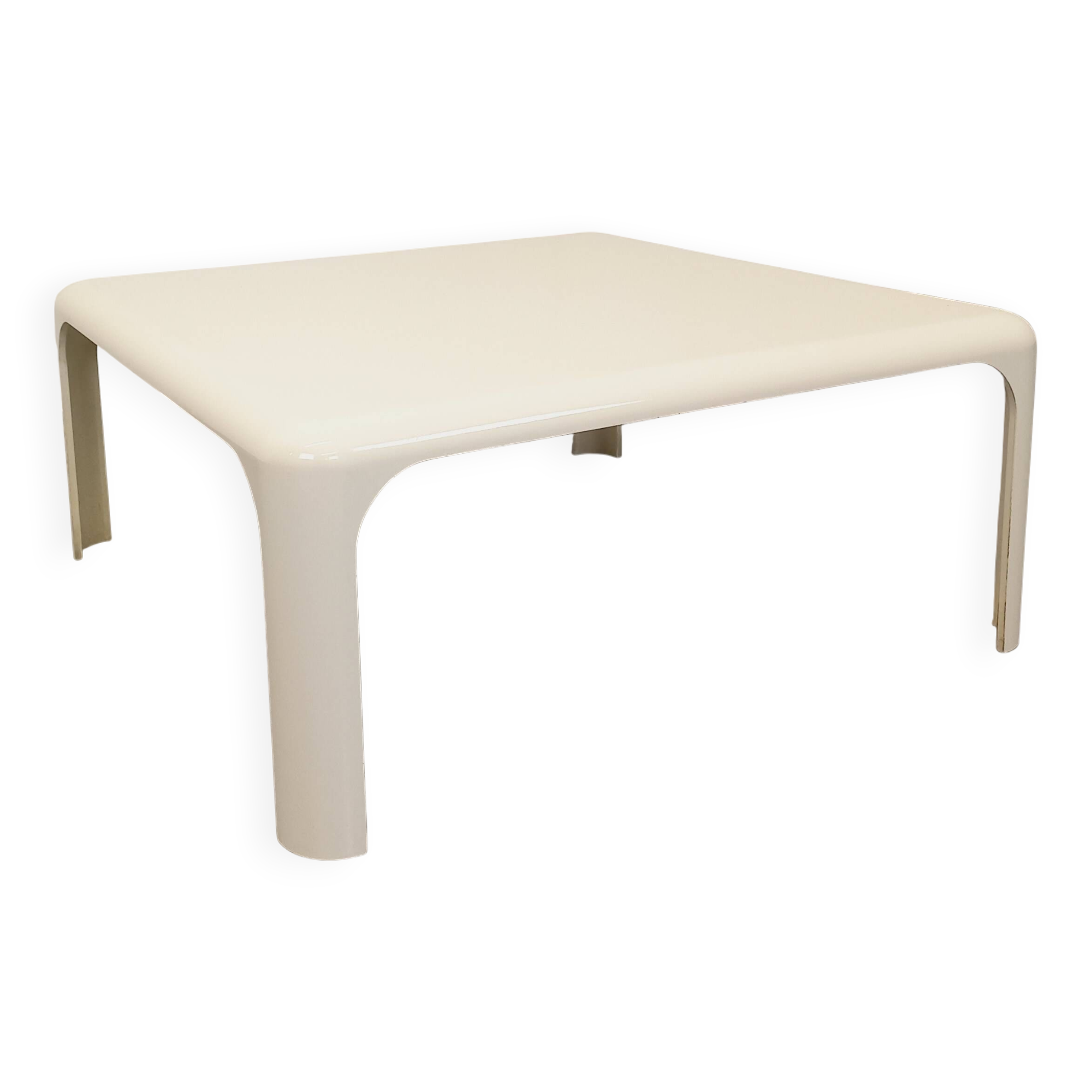 Vintage Italian Demetrio 70s Square Coffee Table by Vico Magistretti