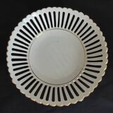 Openwork cut white porcelain and gilding