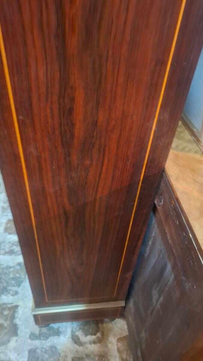 Napoleon III marquetry display cabinet