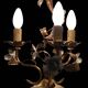 Vintage Florentine lamp Rivolta Paralumi Milano in gold and silver metal