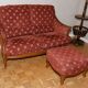 Sofa and its pouffe