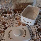 Moustiers style San Marino ceramic butter dish