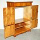 Buffet TV en bois d'if Abbey Craft Mid-Century Modern détails Sheraton