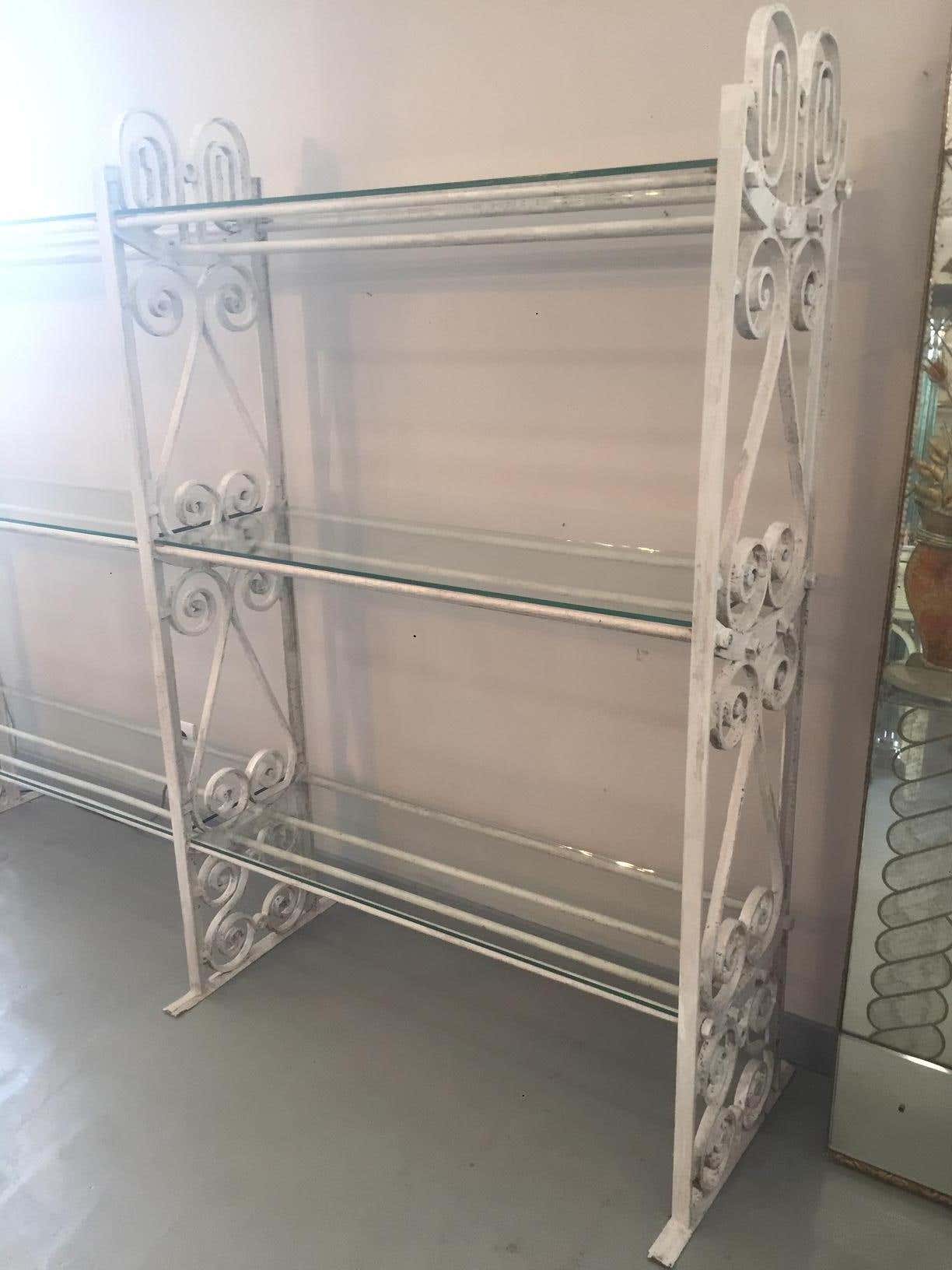 20th Century Wrought Iron Florist Shelf France 1920