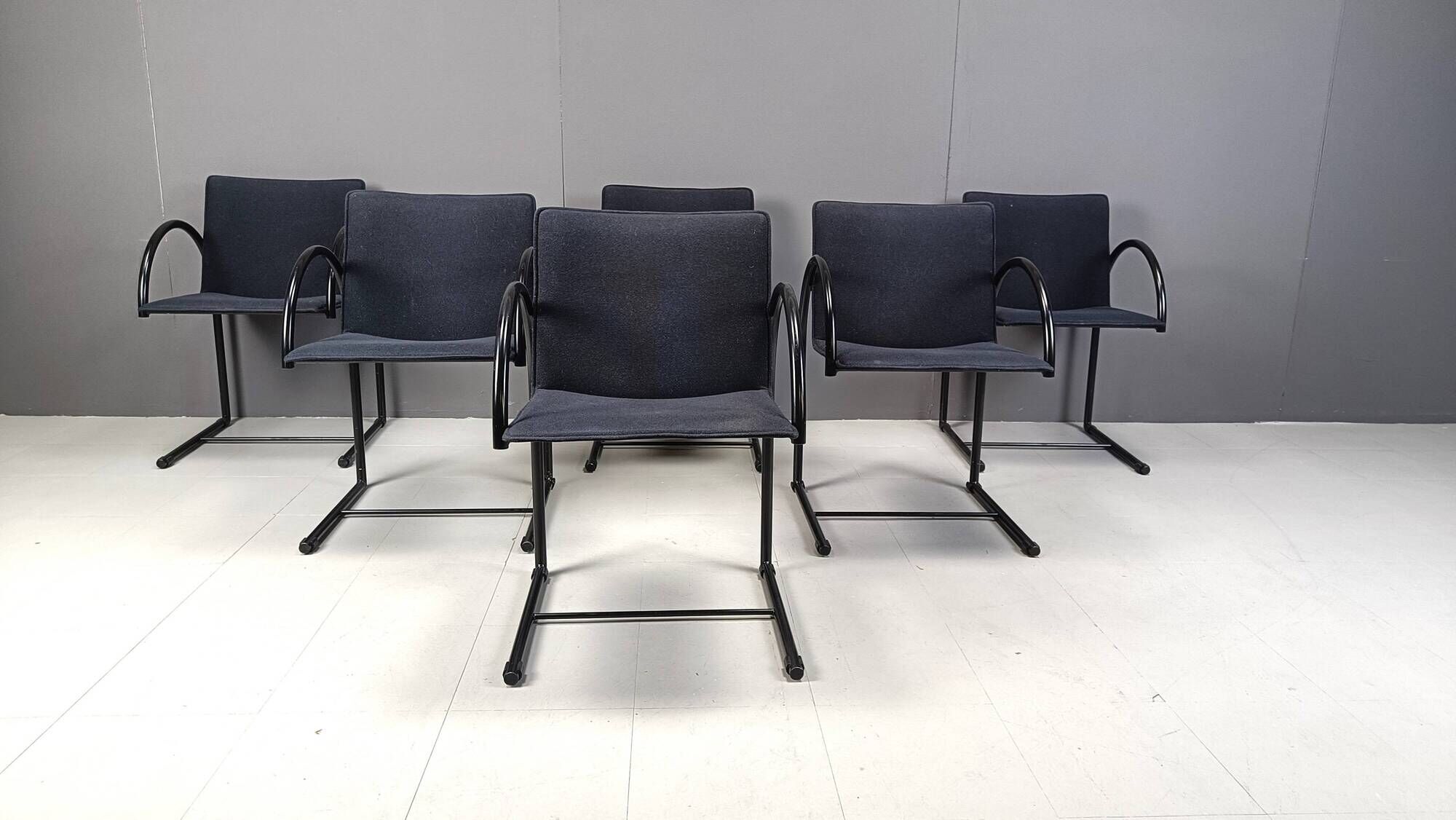 Vintage cirkel chairs by Metaform, 1980s, set of 6