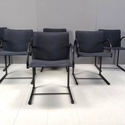 Chaises circulaires vintage par Metaform, années 1980, ensemble de 6