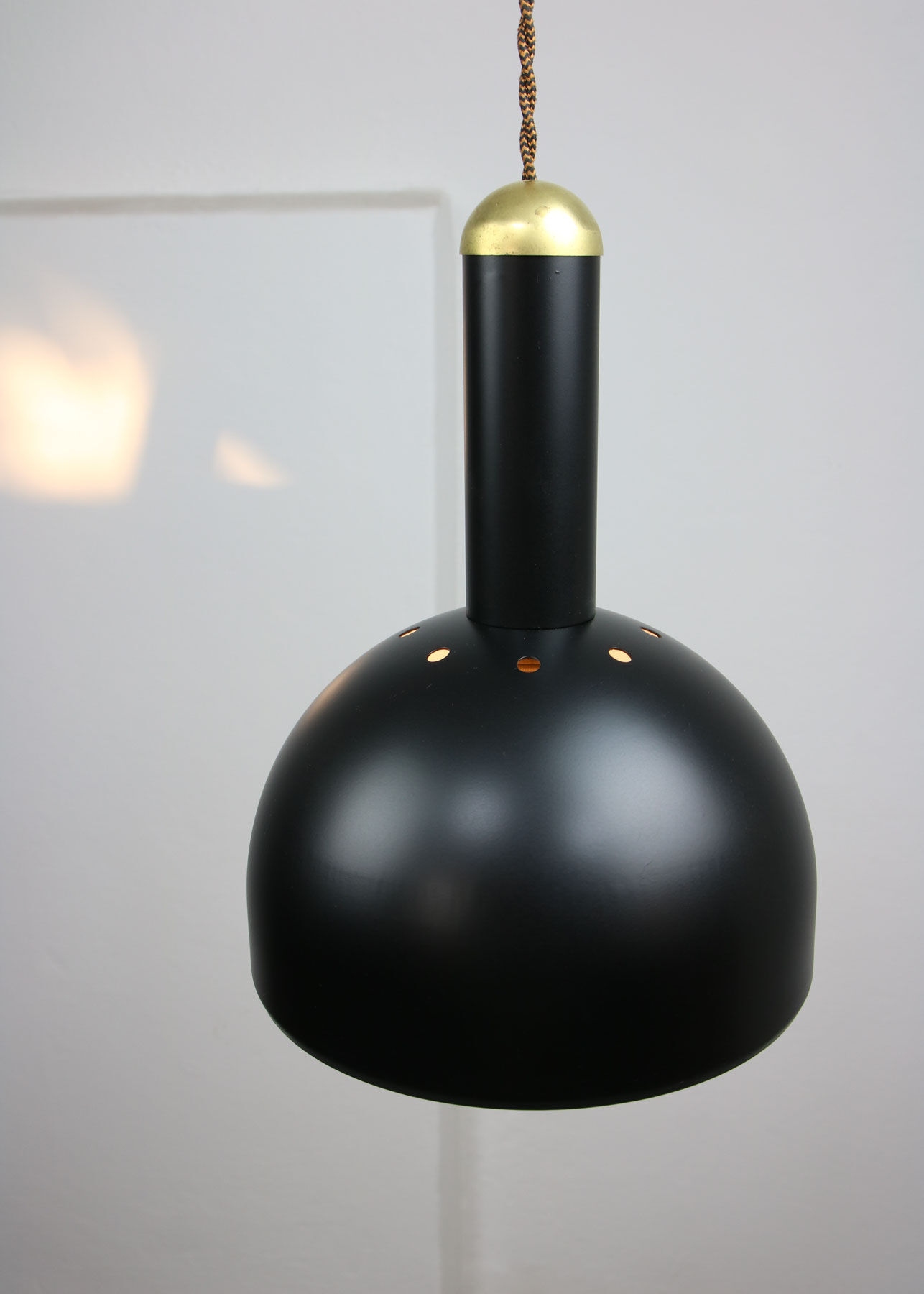 Vintage Black and Brass Pendant Lamp