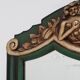 French Art Deco mirror in green carved wood, 1930s