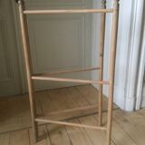 Old natural wood towel rack