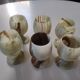6 onyx wine glasses