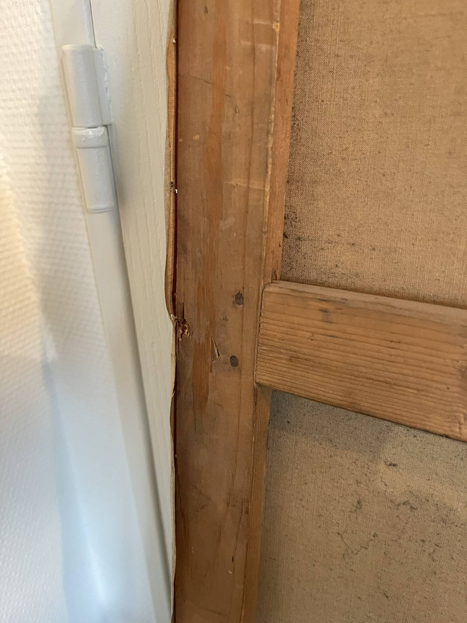 Tableau peinture huile toile portrait femme robe dentelle xixème 19ème merl