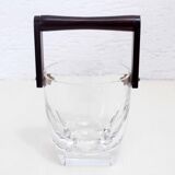 Crystal and wood ice bucket 1970