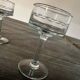 6 sorbet cups on foot - Engraved Crystal Rice Grains H 11.5 cm