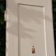 Porte h220x42cm étroite de placard ancienne panneautée moulurée