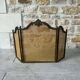 Fireplace screen in brass, Louis XV style.
